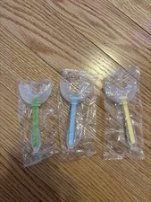 3 individually wrapped U shaped toothbrushes