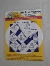 Vintage Aunt Martha's Hot Iron Transfers The Merry Maid CompleteCut 3970