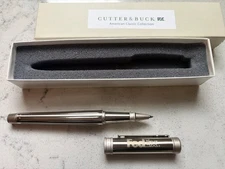 CUTTER & BUCK - FEDEX Branded Ballpoint Pen Chrome American Classic Collection