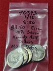 Picker's Delight $3.50 FV CIRC 40% SILVER MIXED DATE KENNEDY HALF DOLLARS #T0393