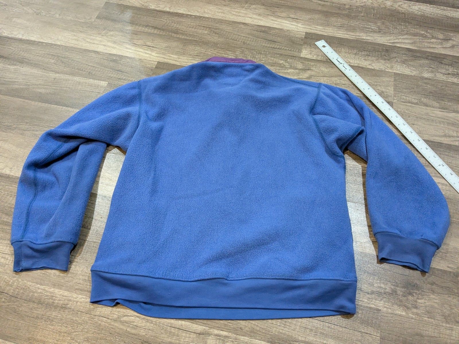 Vintage Patagonia Fleece 1/4 Button Pullover USA Made Size S Periwinkle 25680 thumbnail 8