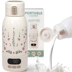 Kasey Mae Portable Bottle Warmer For Travel Night Feeds Floral Design -