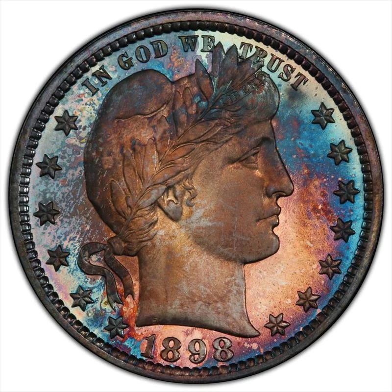 1898 25C PCGS PR 68 CAM CAC