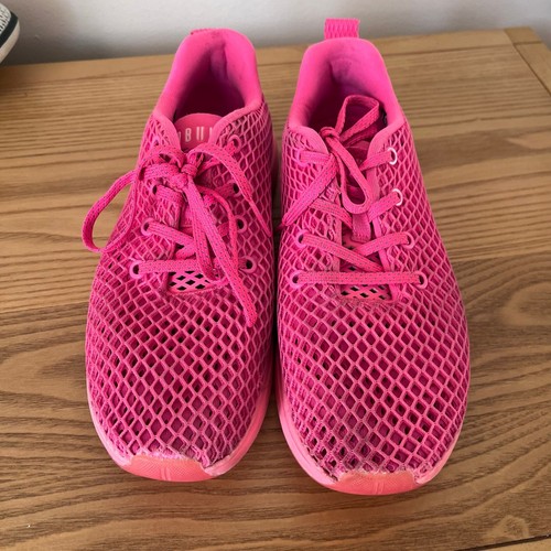 Scarpe sneakers NOBULL maglia runner maglia diamantata rosa fluo donna 8 uomo 6,5 - Foto 3 di 10