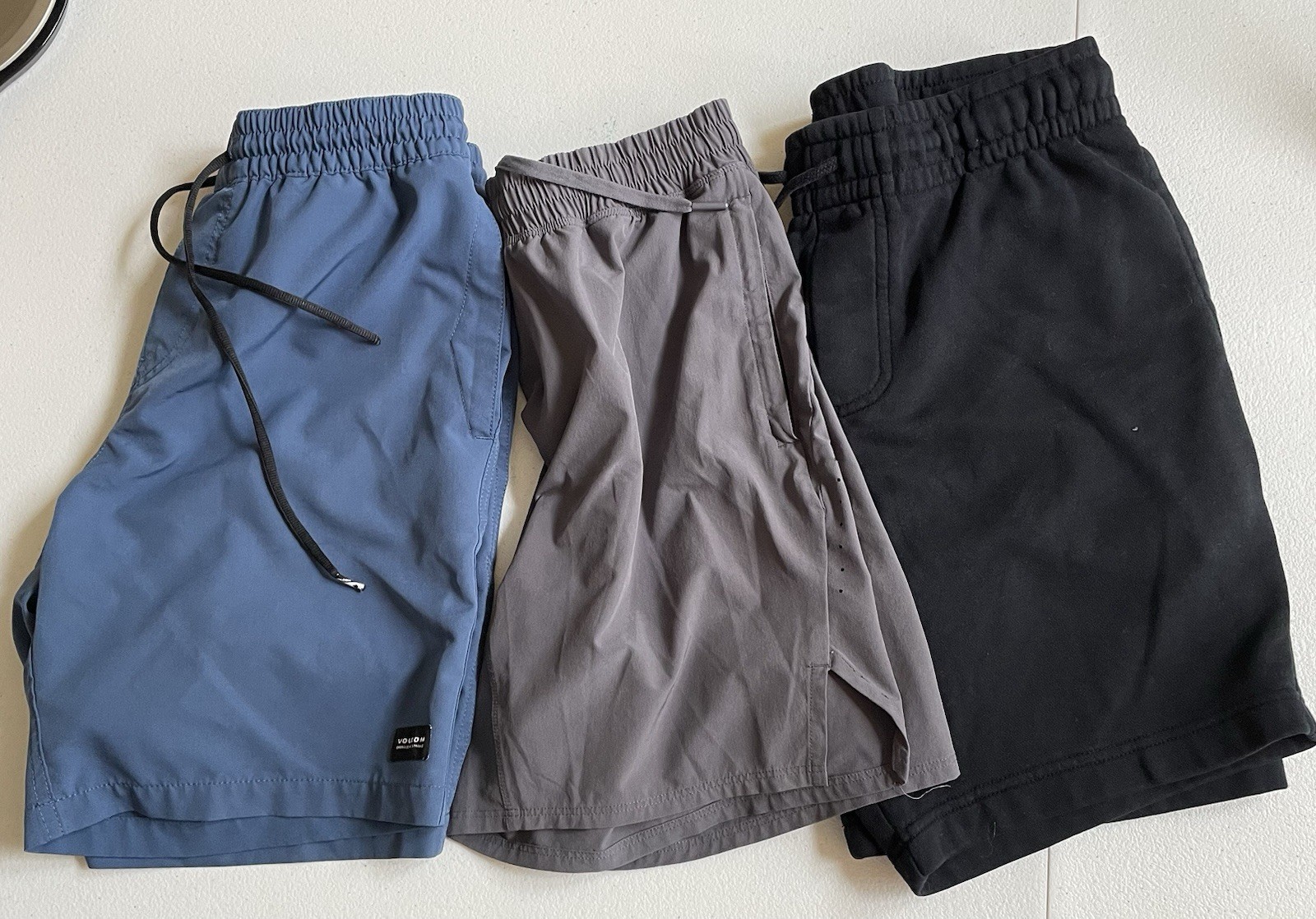 Lot of 3 Men’s Shorts Sz Small Pull On Stretch Waist Athletic