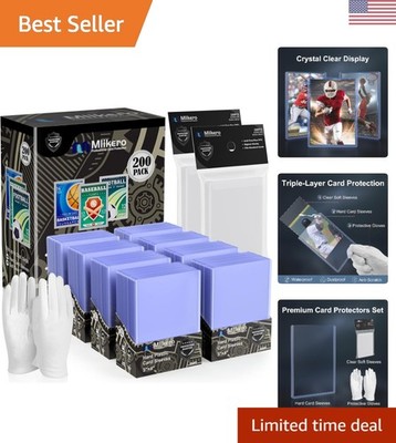 Versatile 400-Count Card Protector Set - Top Loaders & Clear Sleeves Included!