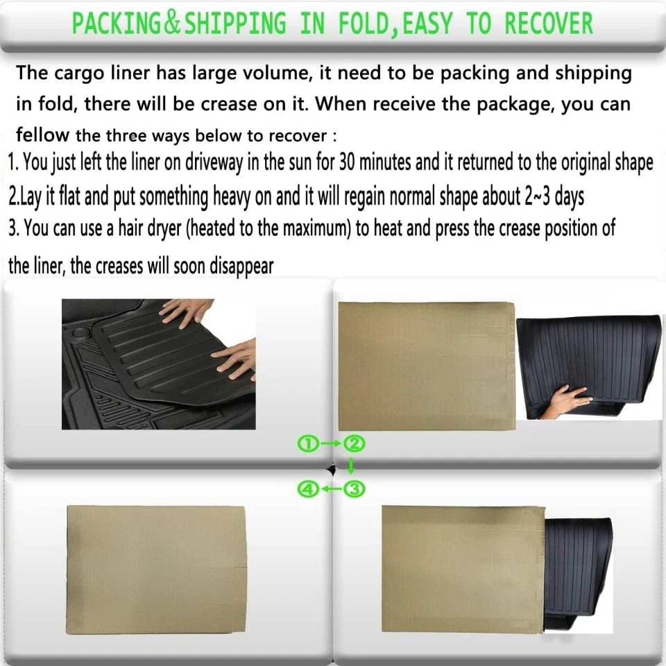 For Honda CR-V GAS 2007-2009 2010 2011 Waterproof Rear Trunk Mat Boot Cover - image 4 of 4