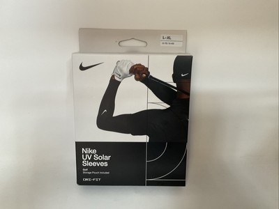 NIKE GOLF UV SOLAR SLEEVES DRI FIT LARGE / X LARGE BLACK WITH POUCH