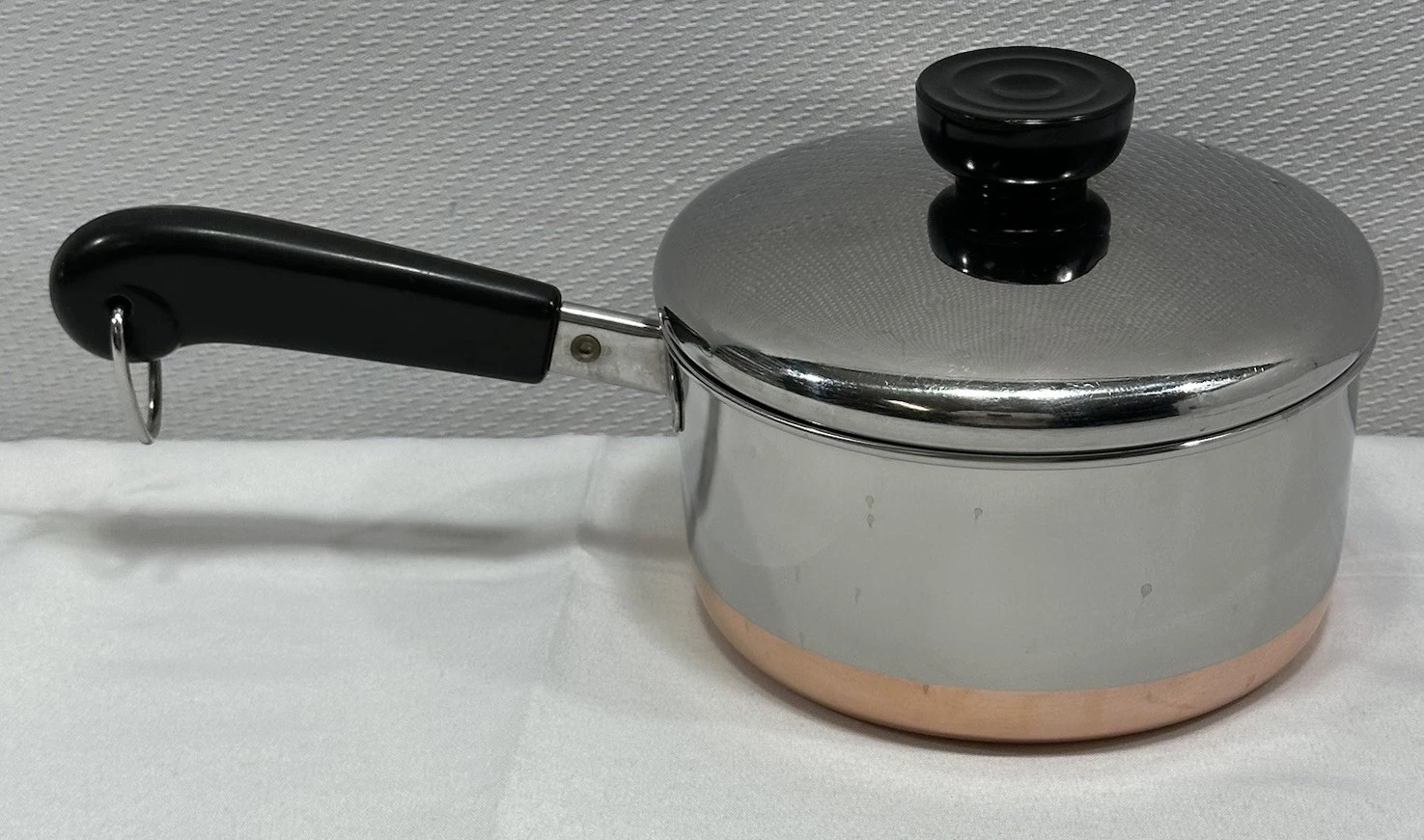 1801 Revere Ware Stainless Copper Clad 1 Quart C04 S Sauce Pan Made in Indonesia