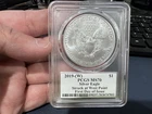 2019-W $1 Silver Eagle PCGS MS70 First Day of Issue Signed John M. Mercanti