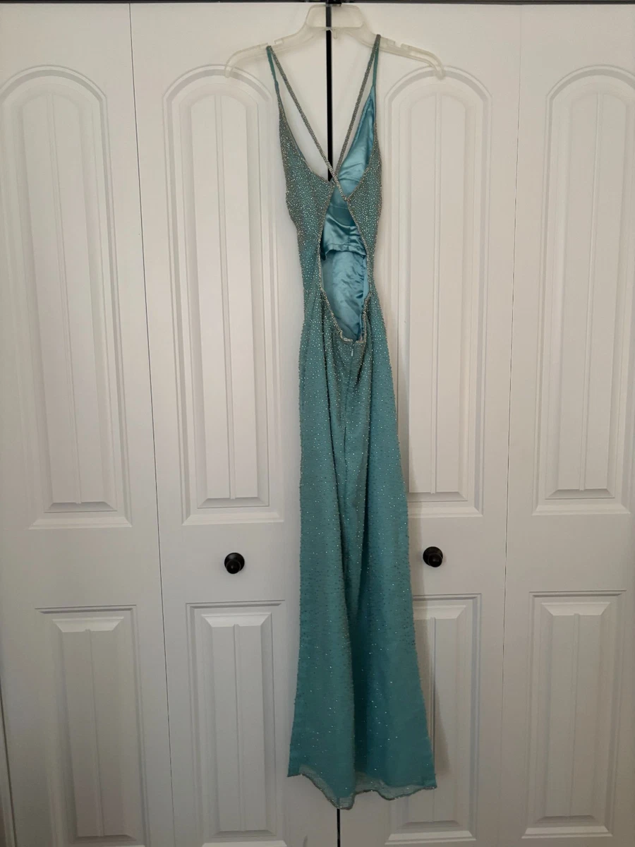 blue 90s prom dress Formal 1990s Vintage Dresses for Women for sale Structured Fit Size:M / 6-8 black dress tube Weekday