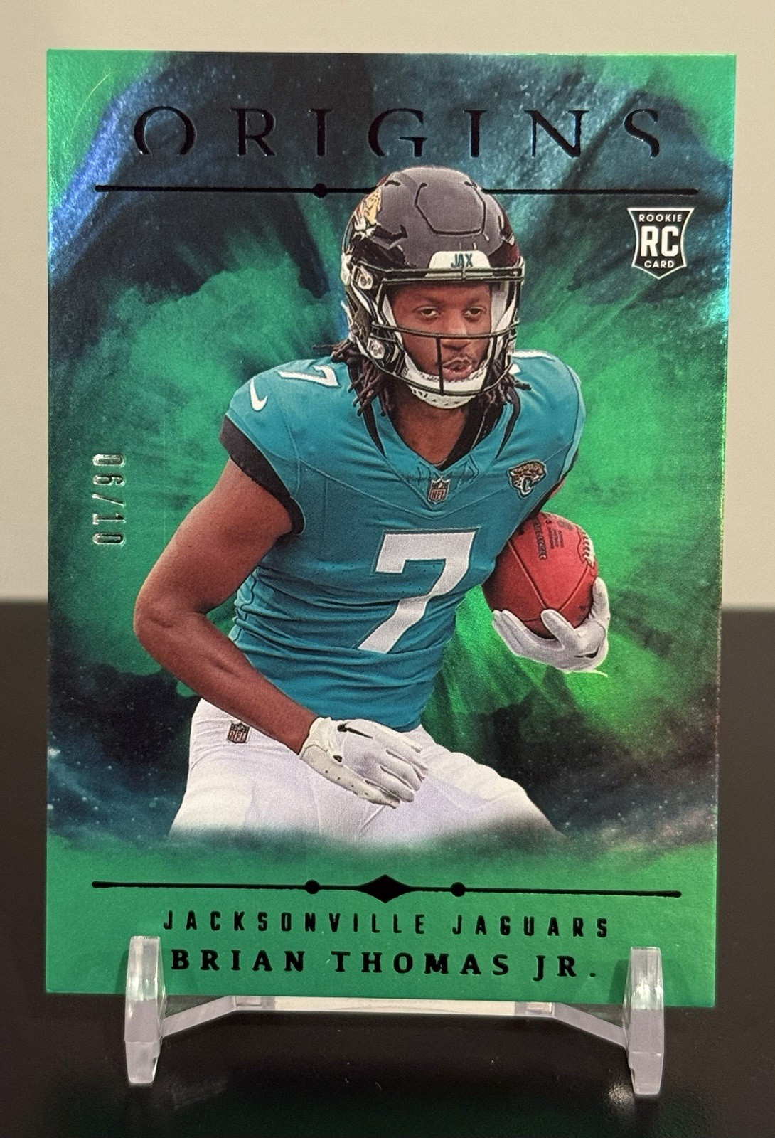 2024 Panini Origins - Rookie Brian Thomas Jr. #119 Holo Green /10 (RC)