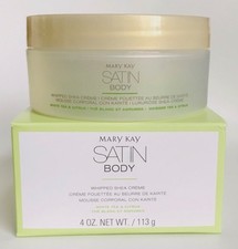 New In Box Mary Kay Satin Body Whipped Shea Creme White Tea  Citrus Full Size