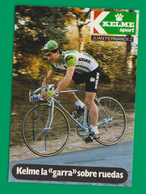 CYCLING cycling card JUAN FERNANDEZ KELME team signed