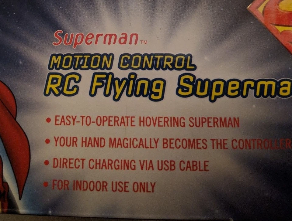 New Superman Motion Control RC Remote Control Flying Superman USB Cable Charge - Image 3 of 4