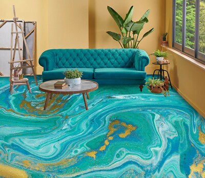 3D Blue Yellow SKE1470 Floor Wall Paper Wall Print Decal Wall Deco Bea