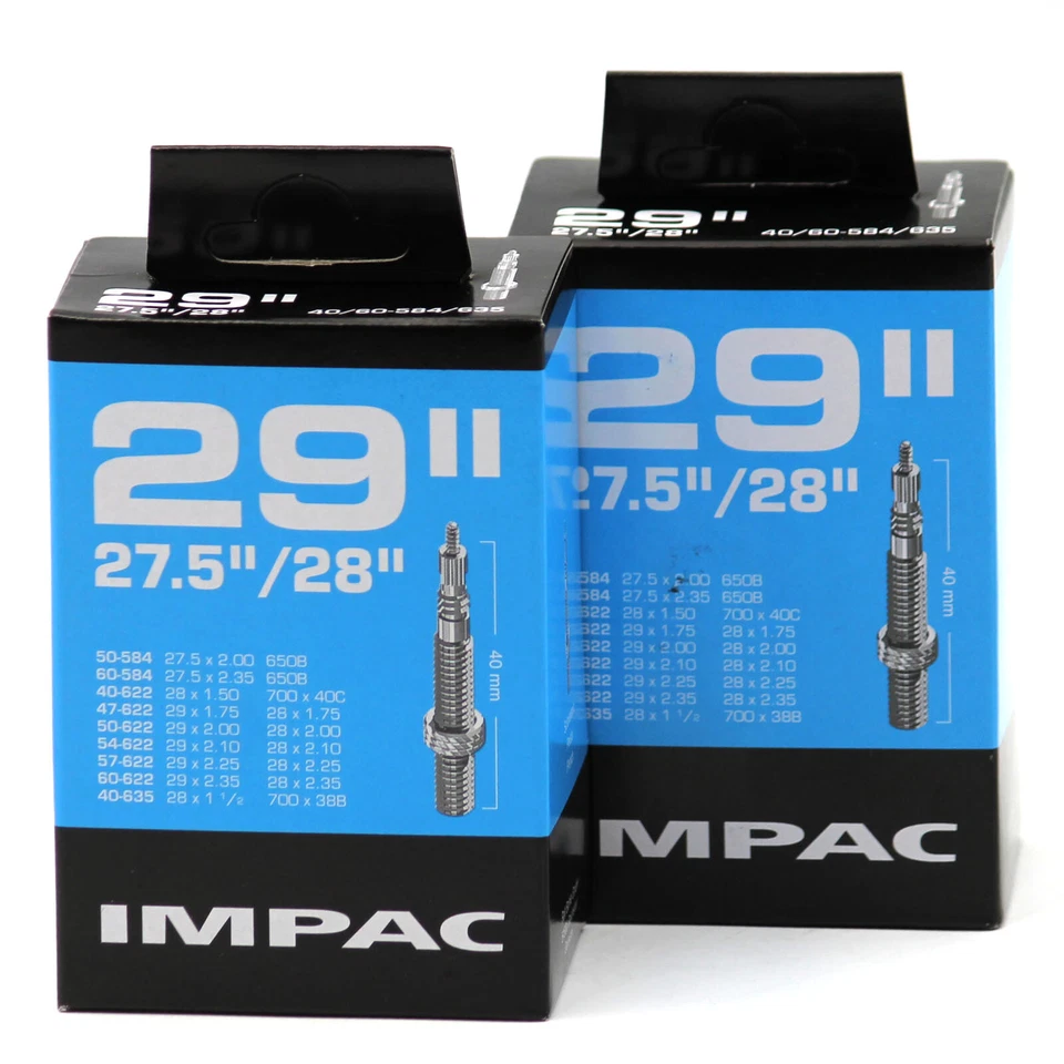 2x Impac Fahrrad Schlauch 29 Zoll 40/60-622 | 29x1.50-2.35 Sclaverand SV 40mm
