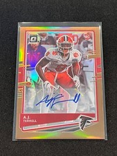 2020 Panini Donruss Optic Football A.J. Terrell Rookie Auto Bronze Prizm #105