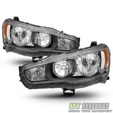 2008-2017 Mitsubishi Lancer Evo X Headlights Headlamps 08-17 Halogen Leftright