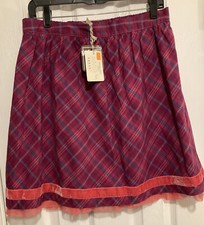 Matilda Jane Womens Purple Plaid Tinsley Skirt Size Medium NWT