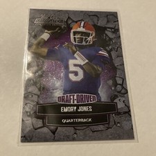 2021 Wild Card Alumination #ANDD13 Draft-Driven Emory Jones Rc Purple