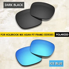 Black & Ice Blue POLARIZED Replacement Lenses for Oakley Holbrook OO9385, 1.5MM
