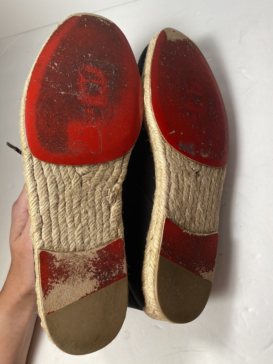 Christian Louboutin Cadaques Espadrilles Chukka Boots Black 