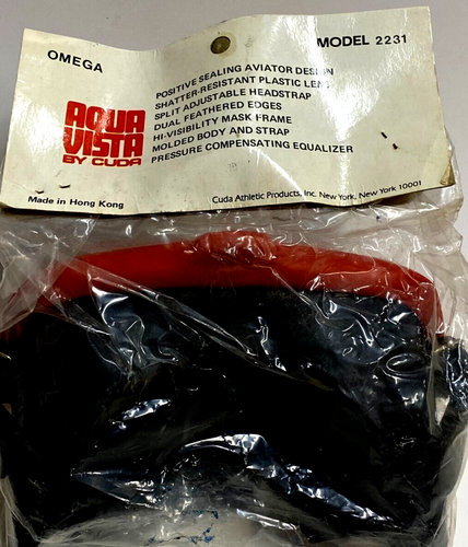 Vintage 1980's Aqua Vista by Cuda Full Diving Swim Mask - Picture 7 of 8