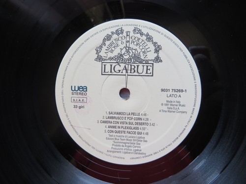 LIGABUE - LAMBRUSCO COLTELLI ROSE & POP CORN - VINYL LP ITALY 1991 EX+/EX+ - Foto 10 di 11