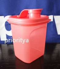 Tupperware Small Mini Slim Line Pitcher Modular Flip Top Lid 350ml in Red New