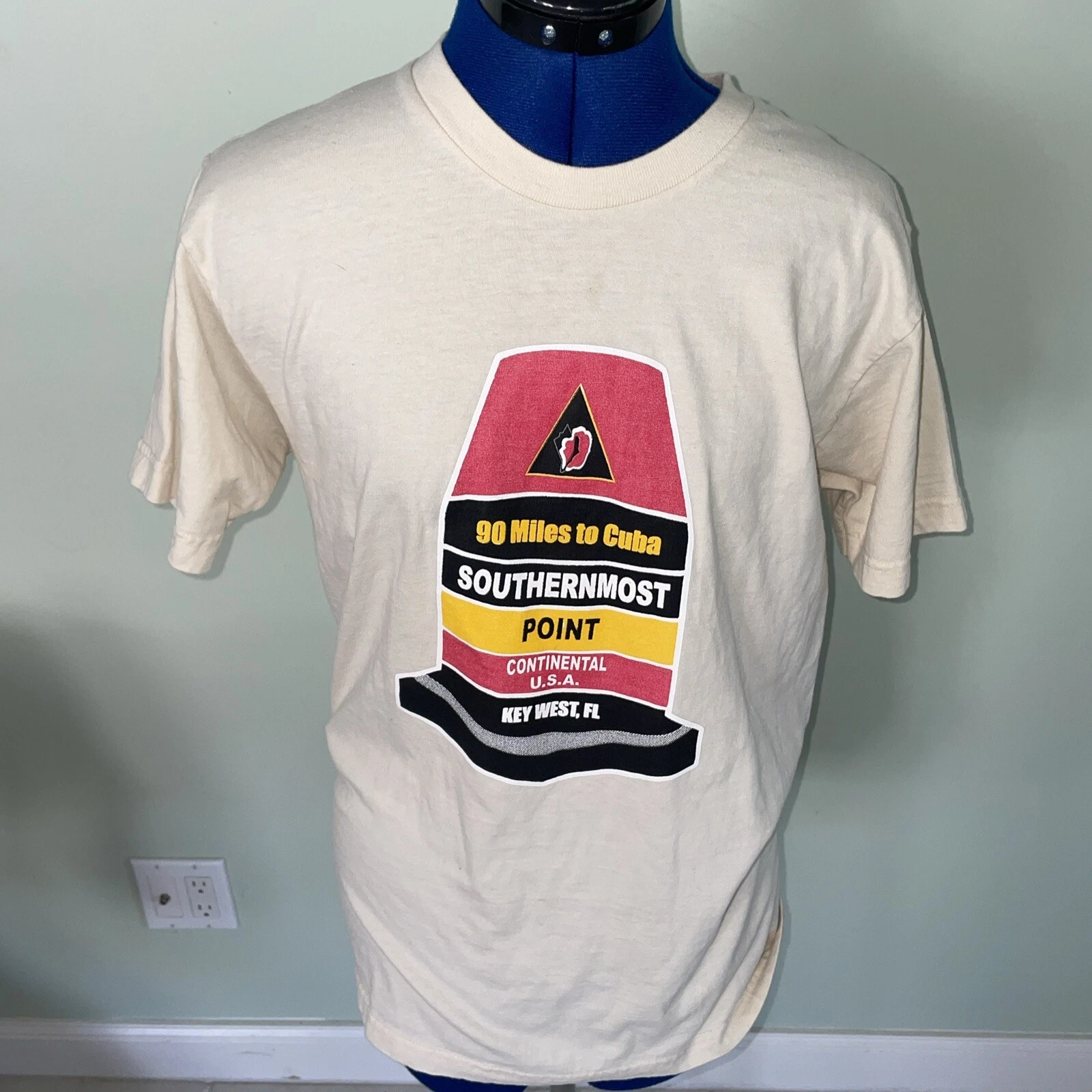 Chemise Supreme Homme Medium Key West Southernmost Cuba U.S.A Florida Logo