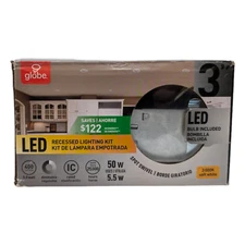 Globe Electric White Remodel Recessed Light Kit LED 3 In 9082101 Soft White