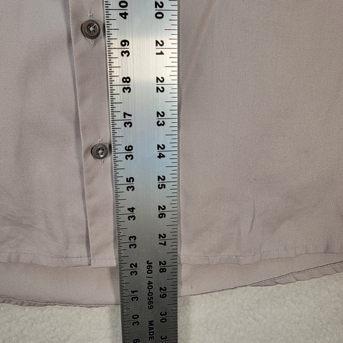 Vtg Hanover Military Division Gray Shirt Mens Collar Button Uniform FLAW Size M - Picture 14 of 23
