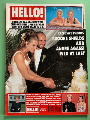 HELLO! 3-May-1997 BROOKE SHIELDS ANDRE AGASSI John Clarke Gable Tyrone Power Jr