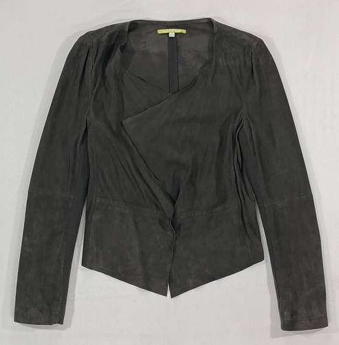 Gianni Bini Bella Suede Jacket Plum Wine Size S Genuine Leather MSRP $248 - Picture 6 of 10