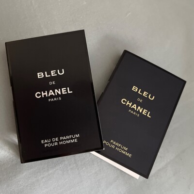 2x! Chanel Bleu De Chanel Eau De Parfum EDP Sample Spray For Men .05oz, 1.5ml