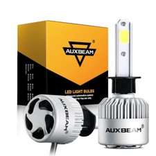 AUXBEAM H1 LED Headlight High/Low Beam Bulbs Kit Super Bright White 8000LM 6500K