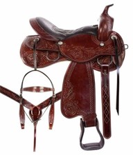 Premium Leather Western Barrel Racing Saddle for Horse Available Multiple Sizes