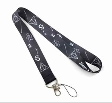Harry Potter Black Lanyard Keychain ID Tag Badge Holder Wizard