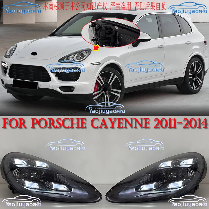 1 par de faros LED DRL proyector delantero apto para Porsche Cayenne 2011-2014 Foto 2 de 4