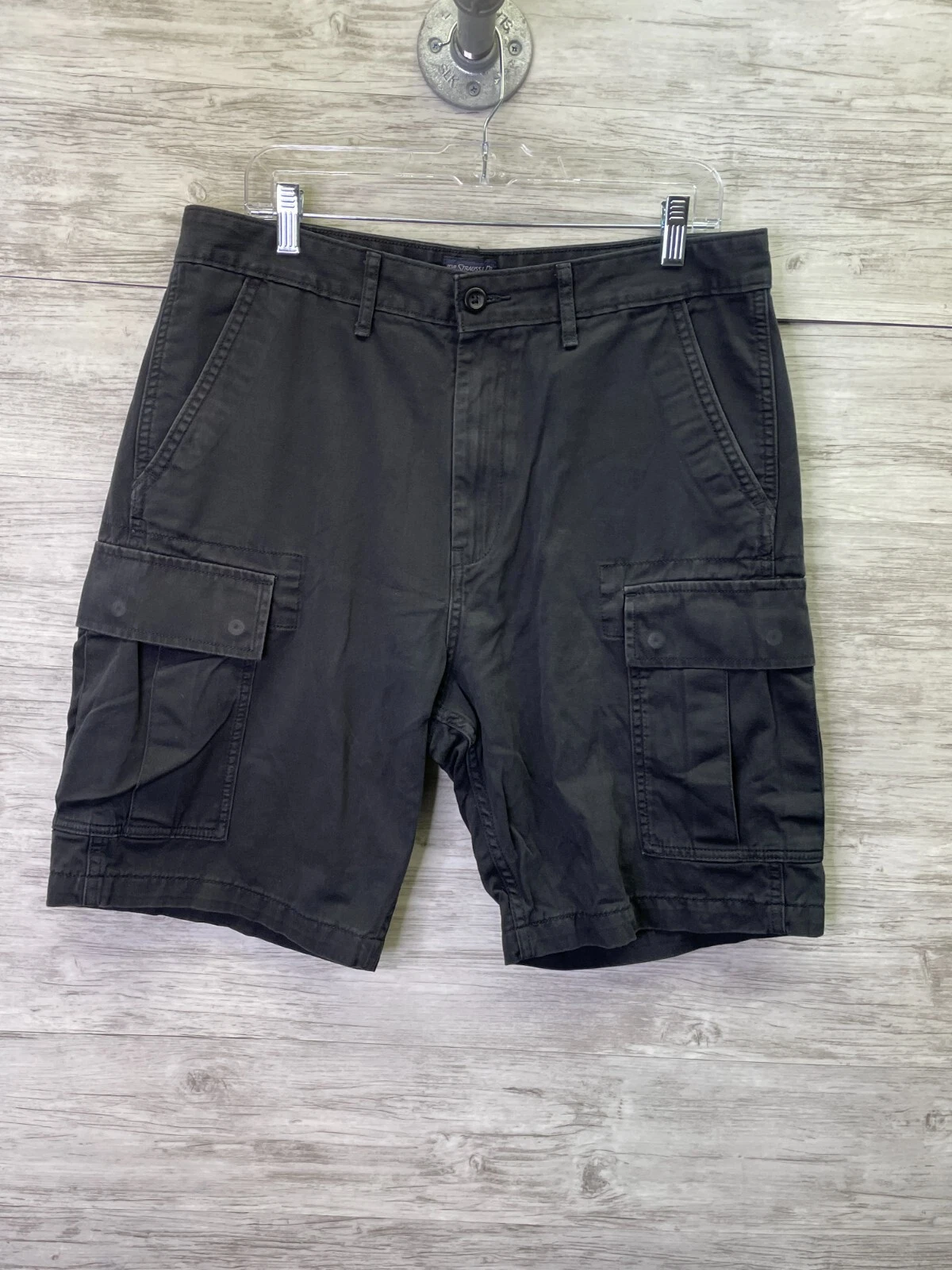 Levis Cargo Shorts Mens 33 Black Cotton Utility
