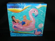 BESTWAY FLAMINGO KIDS POOL BEACH FLOAT RAFT INFLATABLE WATER LOUNGER 50" LONG