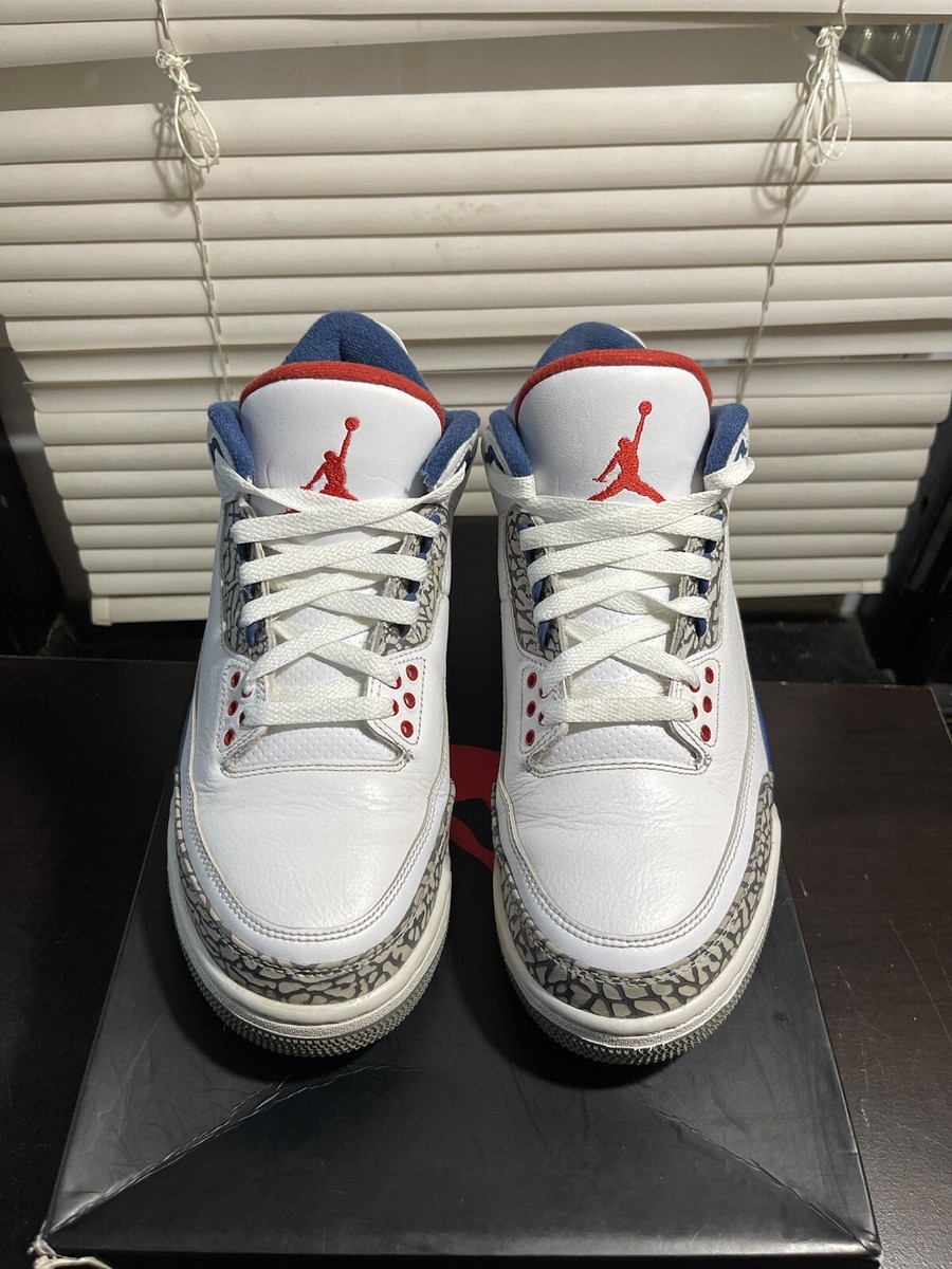 Jordan 3 Retro OG Mid True Blue Size 8 Decent Condition