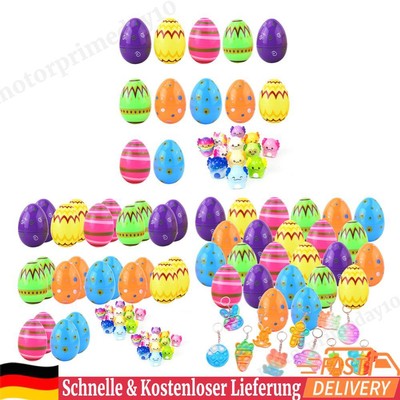12/24 Pack Surprise Easter Eggs with Toys for Kids Easter Egg Hunt Game