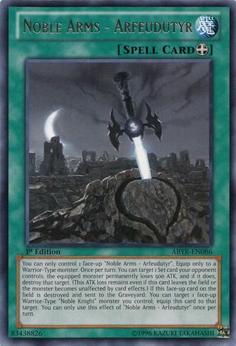 Edle Waffen - Arfeudutyr - ABYR-DE086 - Rare - 1. Auflage NM YuGiOh! Abyss Risi