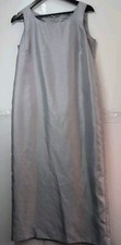 Jessica Howard Women's Silver Long Sleeveless Lined Dress Size 12 Back Zipper