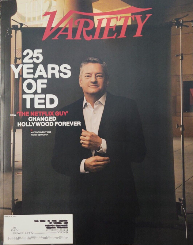 VARIETY MAGAZINE MARCH 19, 2025 - 25 YEARS OF TED The Netflix Guy New