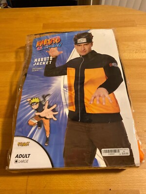 Naruto Shippuden Spirit Halloween Costume Men's XL Jacket Orange