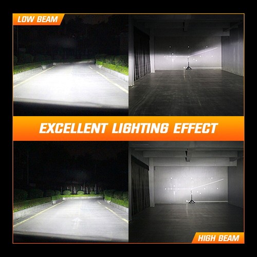 NIGHTEYE 2X H4 LED Headlight Bulbs Kit 72W 15000LM Hi-Lo Beam 6500K Super Bright - Picture 9 of 16