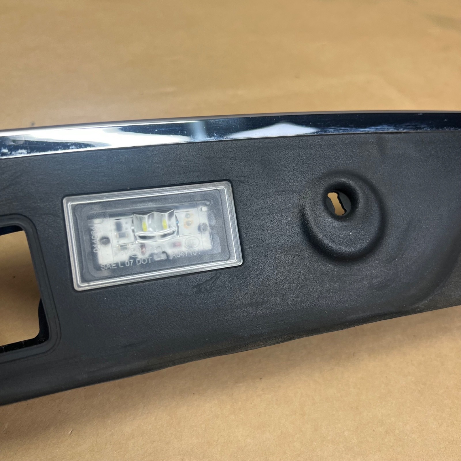 09-15 BMW 750Li 740i Rear Trunk Button Lid Grip Molding Trim Panel Chrome  OEM